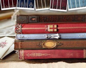 Vintage Christmas Book Spines – Holiday Printable (Digital Download)