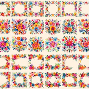 Mexican Watercolor Clipart Bundle – Otomi PNG Images (digital Download ...