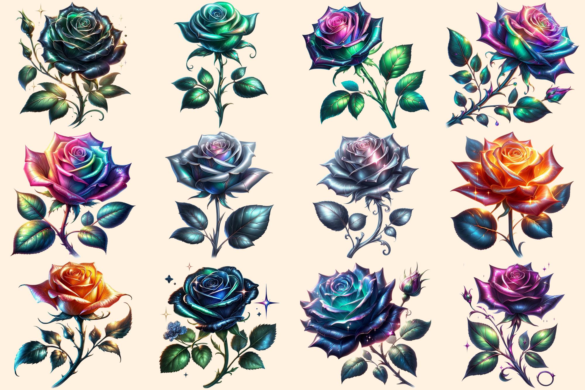 Magic Roses Draw Magical Roses PNG Clipart – Fantasy Floral Art (digital Download) - Etsy