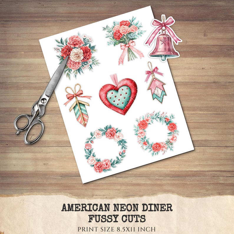 American Neon Diner Floral Arrangements, Carnation Floral PNG, Carnation Bouquet, Flowers, Decor, Ornaments, Flower Art, Digital download