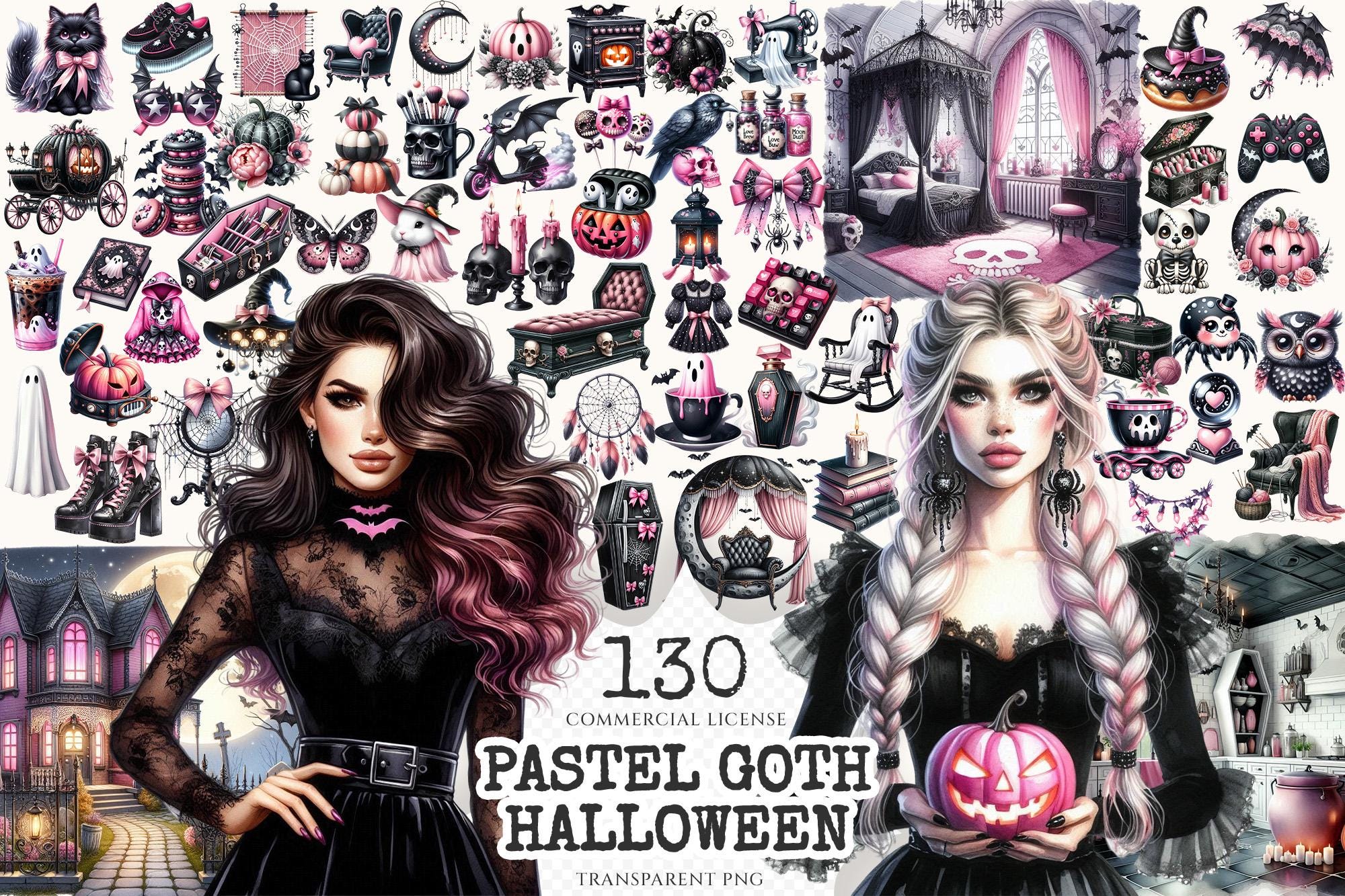 Pastel goth png - Etsy México, image size:2000x1333
