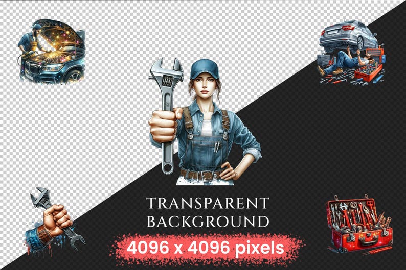 Mechanics PNG Clipart Collection - 36 PNG, Automotive design graphics, Garage tools printables, , Commercial use, Digital download
