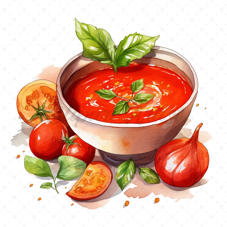 20 Highquality Tomato Soup Clipart Tomato Soup Digital Etsy