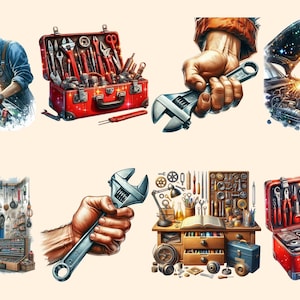 Mechanics PNG Clipart Collection - 36 PNG, Automotive design graphics, Garage tools printables, , Commercial use, Digital download