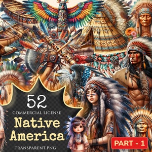 Native America PNG Clipart Collection - 52 PNG, Cultural illustrations png, Traditional graphics art, Commercial use, Digital download