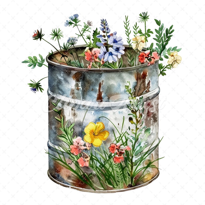 20 High-quality Rustic Tin Can Clipart Rustic Tin Can Digital ...