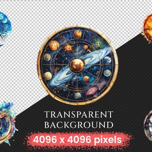 Time Wheels Watercolor Clipart Bundle - 213+ transparent PNG, Vintage clock graphics, Timeless timepiece png,Commercial use,Digital download