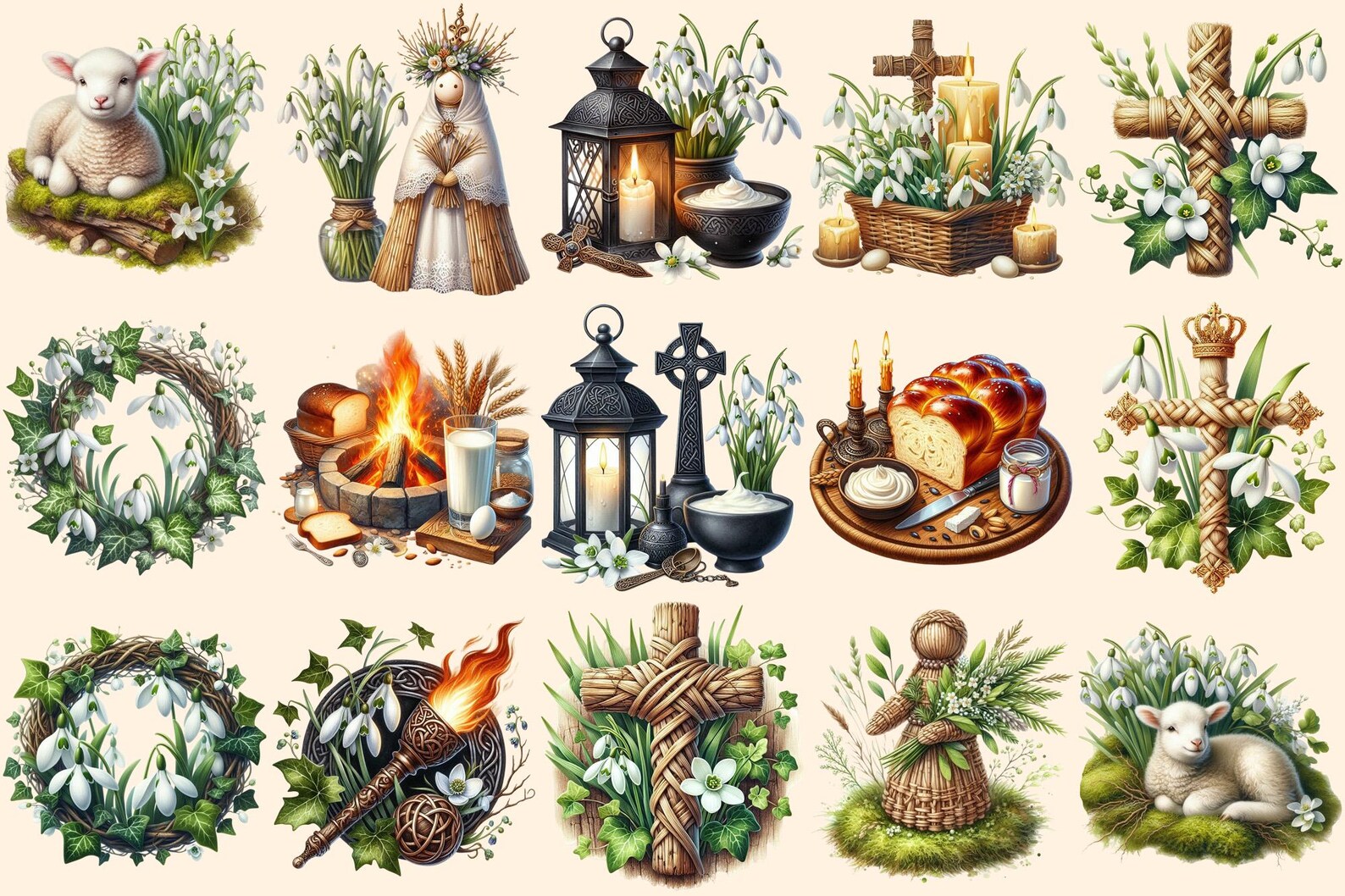 Imbolc Celebrations PNG Clipart Collection - Pagan Graphics (digital ...
