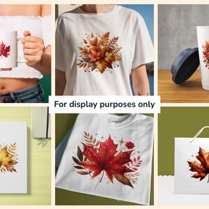 Autumn Leaves PNG Clipart Collection - 52 PNG, Warm seasonal foliage graphics, Autumn leaves art, Commercial use, Digital download
