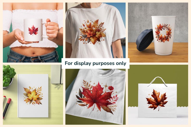 Autumn Leaves PNG Clipart Collection - 52 PNG, Warm seasonal foliage graphics, Autumn leaves art, Commercial use, Digital download