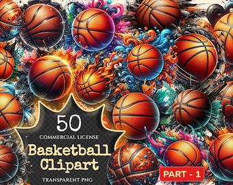 Basketball PNG Clipart – 50 Sports Illustrations, Commercial Use (Digital Download)