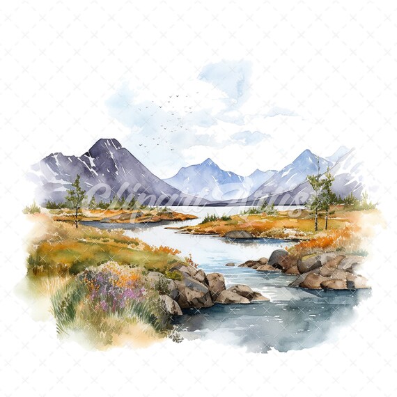 20 High-quality Tundra Landscape Clipart Tundra Landscape Digital  Watercolor JPG Instant Download for Commercial Use Digital Download - Etsy