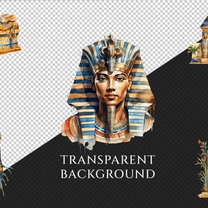 Ancient Egypt Watercolor Clipart Bundle – Pharaohs, Pyramids (digital ...