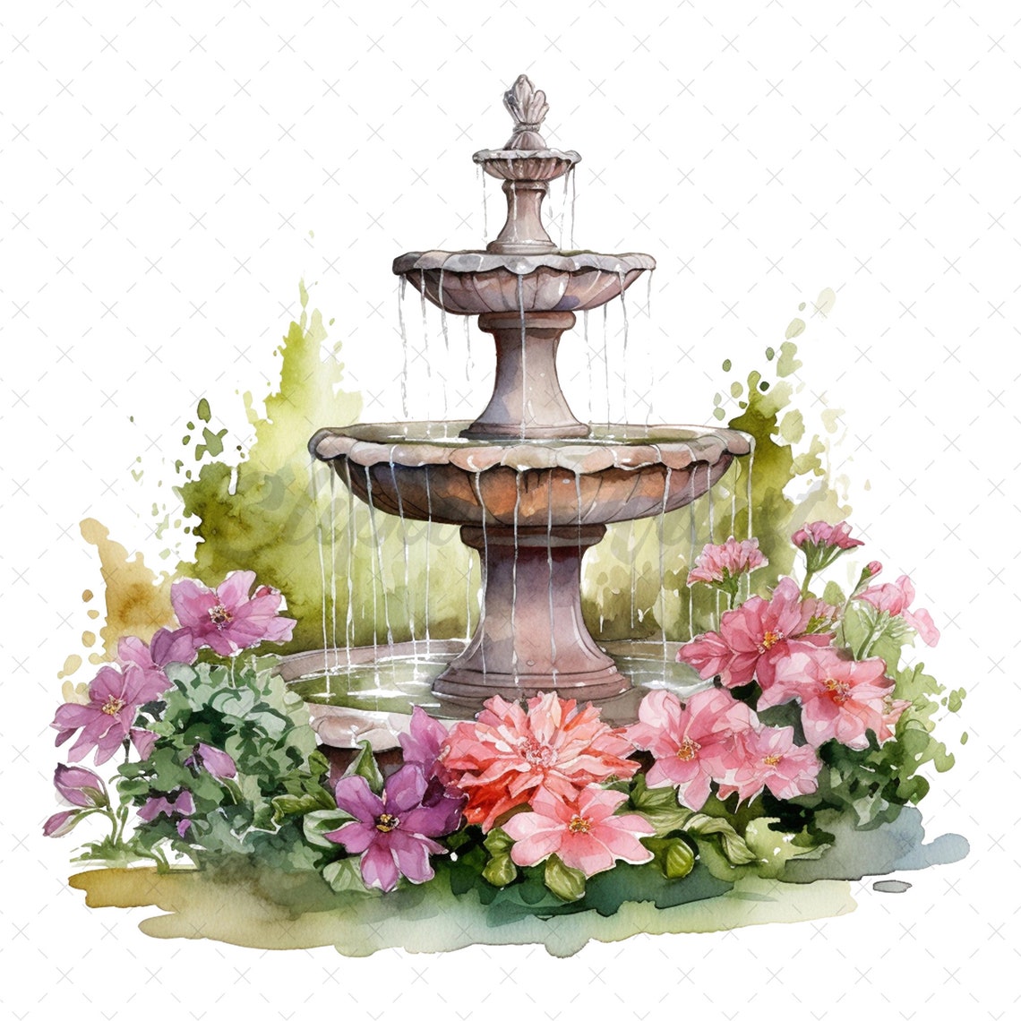 20 High-quality Garden Fountains Clipart Garden Fountains - Etsy