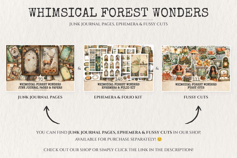 Forest Junk Journal Ephemera Kit – Woodland Digital Download - Etsy