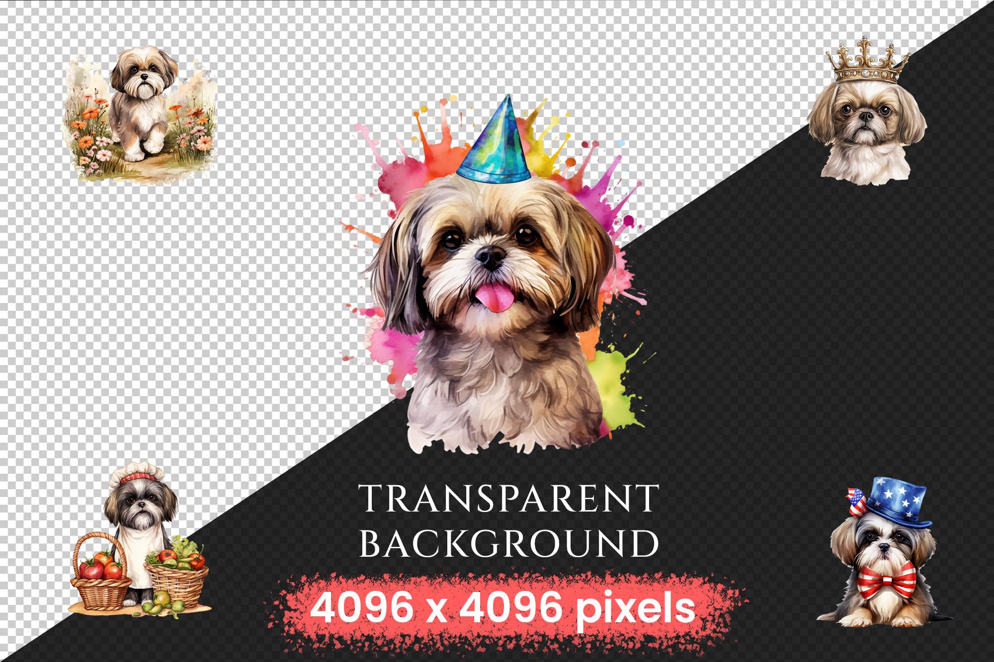Shih Tzu Watercolor Clipart Bundle – 853+ PNG Images (digital Download ...
