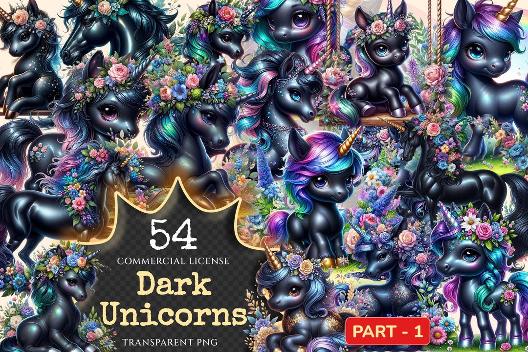 Dark Unicorns PNG Clipart Collection - 54 PNG, Enchanted Unicorn ...