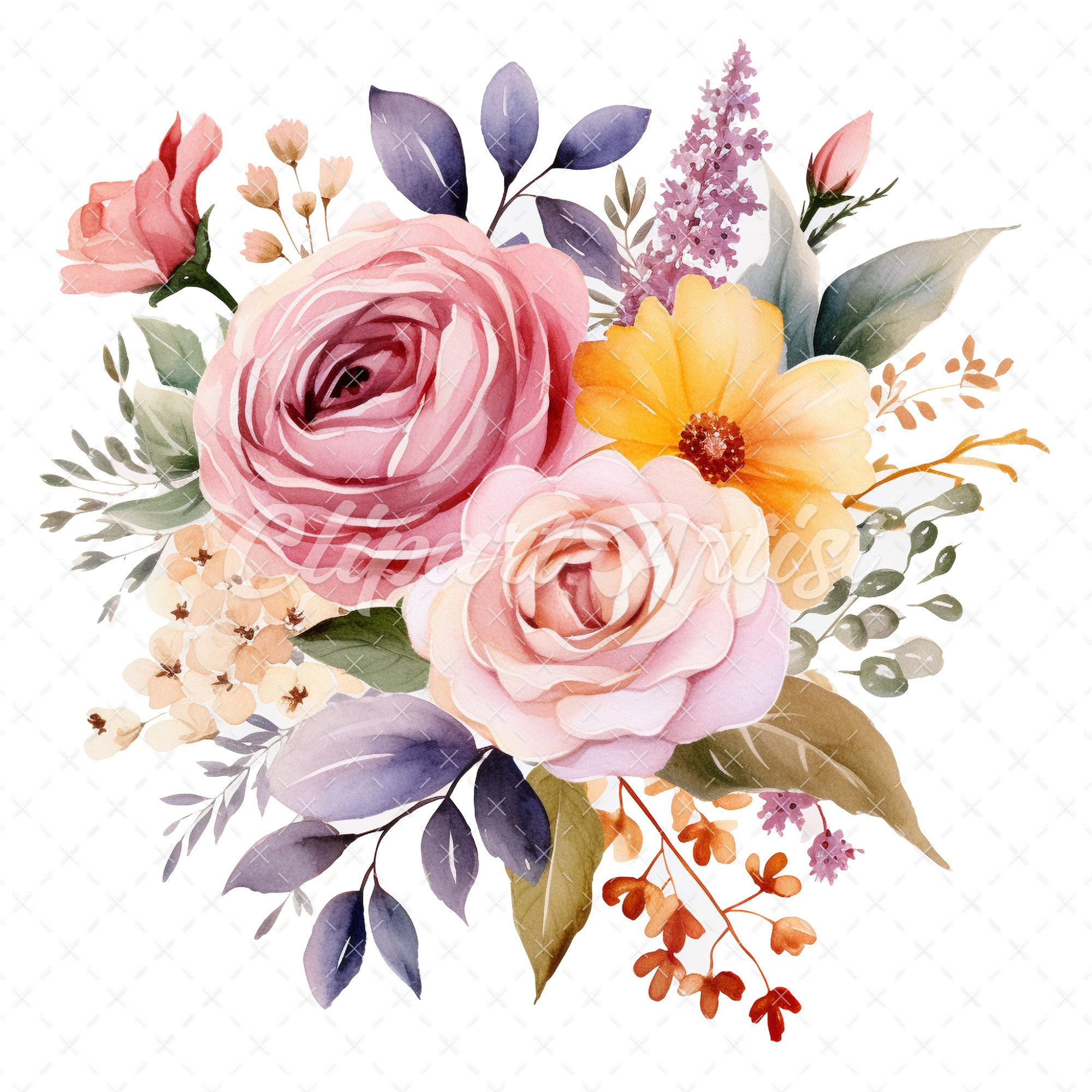 20 High-quality Flower Bouquet Clipart Flower Bouquet Digital