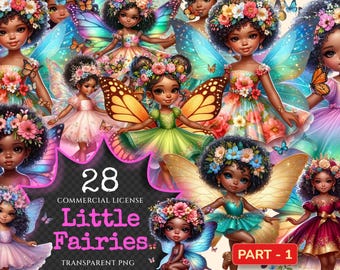Black Fairy PNG Clipart – African Heritage Graphics (Digital Download)