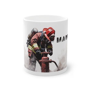 Feuerwehrmann Tasse, Alltagsheld Tasse, Gestalte deine Tasse, Kaffeetasse, Perfekte Geschenkidee für Feuerwehrleute, Weihnachtsgeschenk Idee