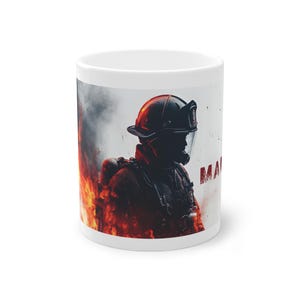 Feuerwehrmann Tasse, Personalisierte Helden Feuerwehr Tasse, Feuerwehrmann Geschenkidee, Weihnachtsgeschenke für Feuerwehrmänner
