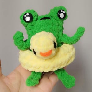 Leggy frog in a Duck floatie PDF Pattern only
