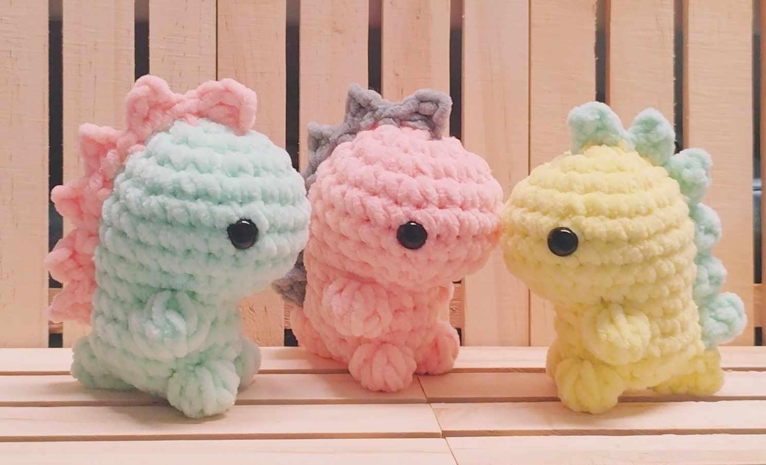 NO-sew Mini Dino crochet pattern