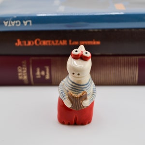 Ceramic Bibliophile Dragon Figurine with a Unique Design, Perfect Gift for Book Lovers image 5