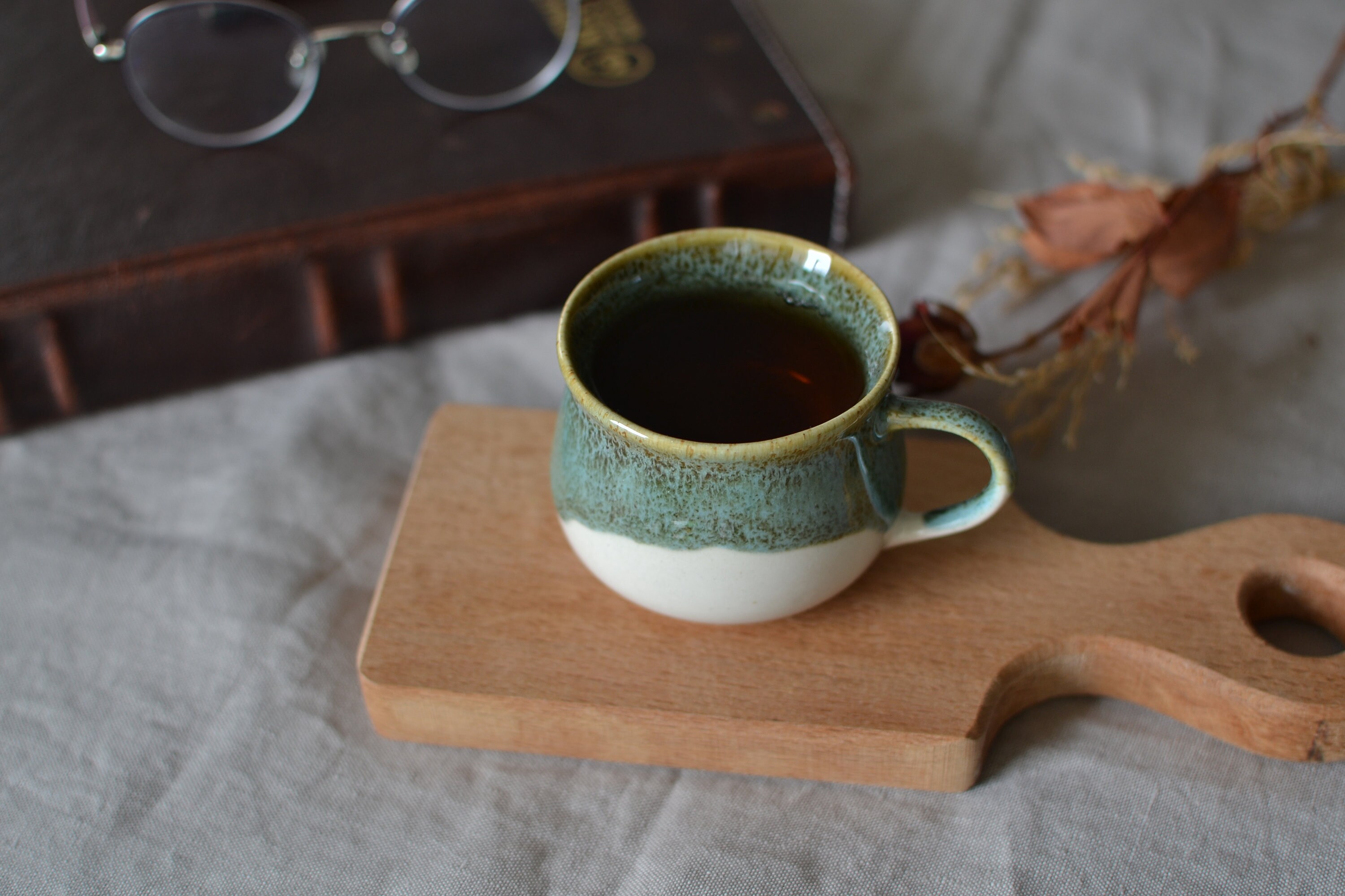 Cup Handmade Eddie Mavracic Green Medium - Alperstein Designs