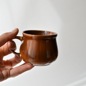 Ceramic mug handmade espresso cup Stoneware brown Mug Ceramic gift for coffee lover gift for him gift for her