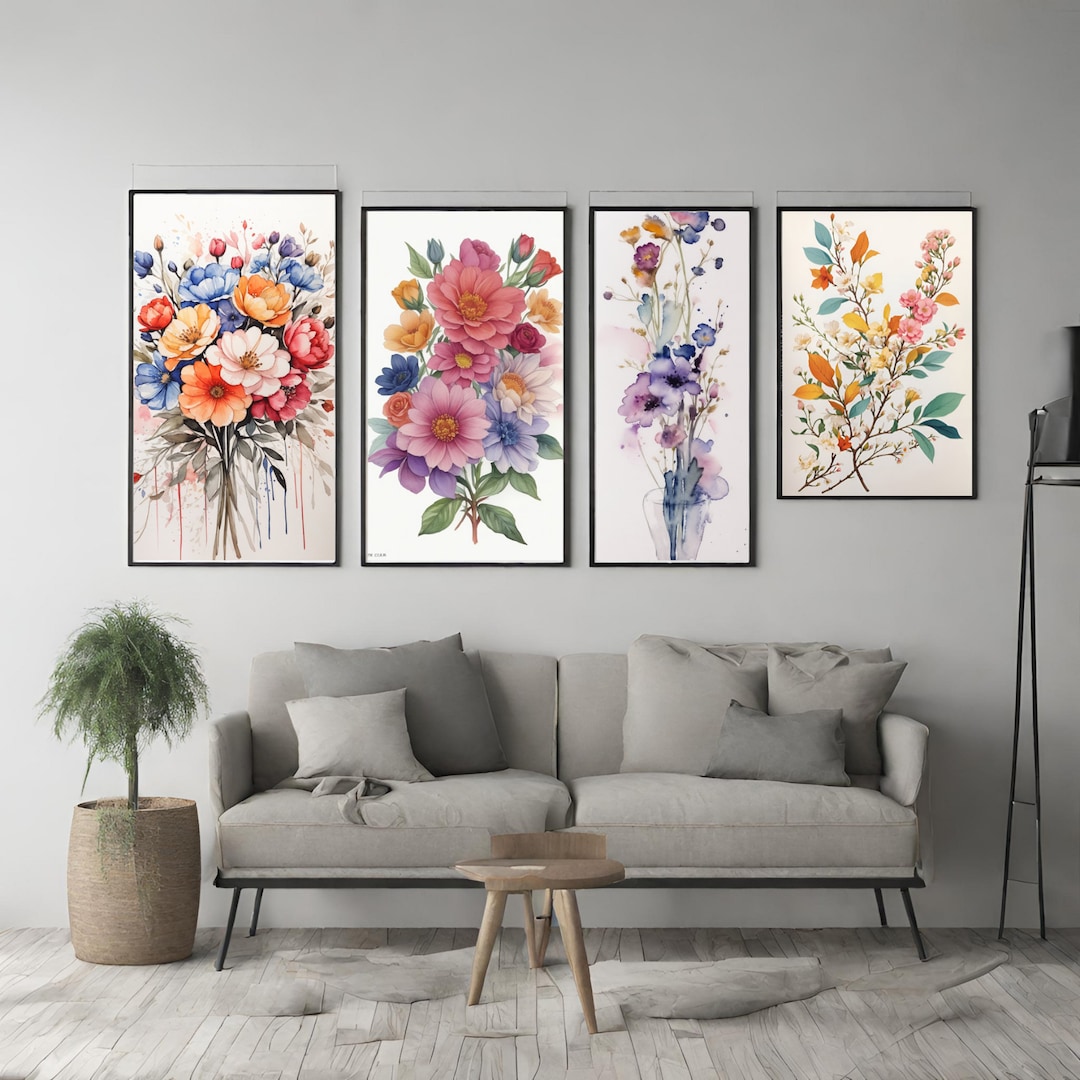 Printable Flower Wall Art Printable Flower Wall Art