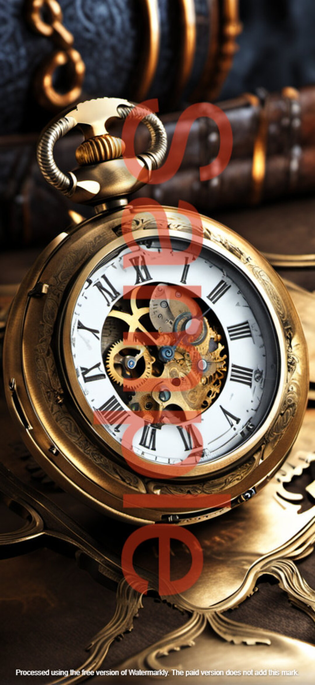 IPhone Wallpaper Steampunk Pocket Watch 1280x2776 Pixels - Etsy