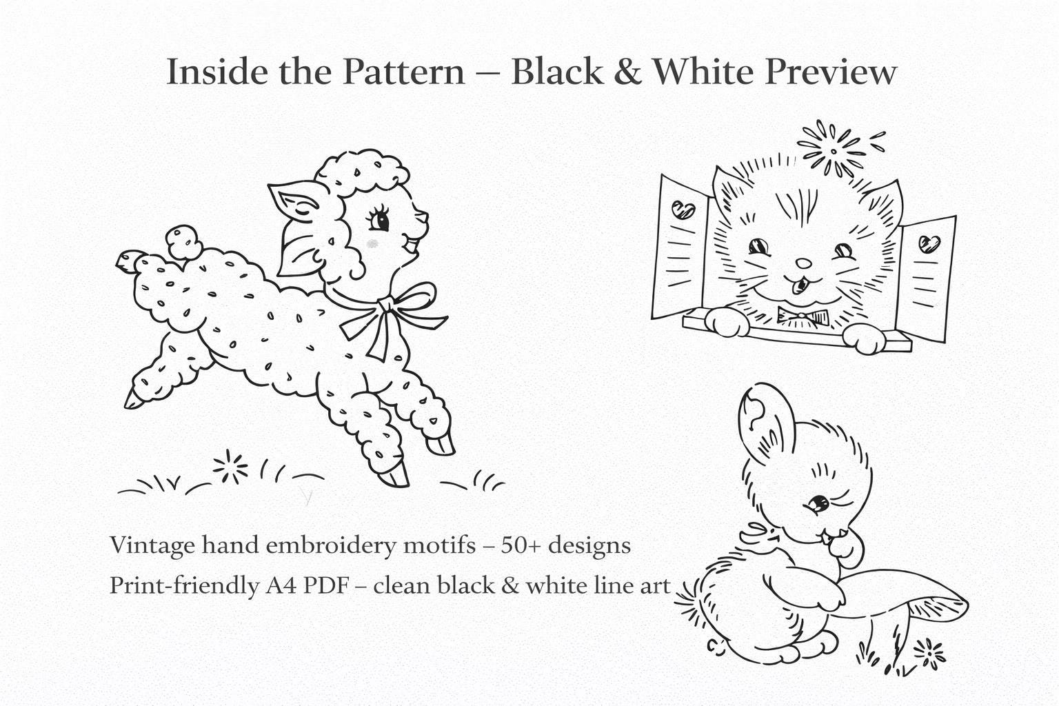 Vintage Baby Embroidery Patterns PDF | 50+ Hand Embroidery Designs ...
