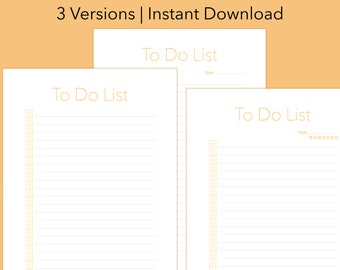 Printable Digital Planner To Do List Minimalist Always Be A Star PDF A4 3 versions