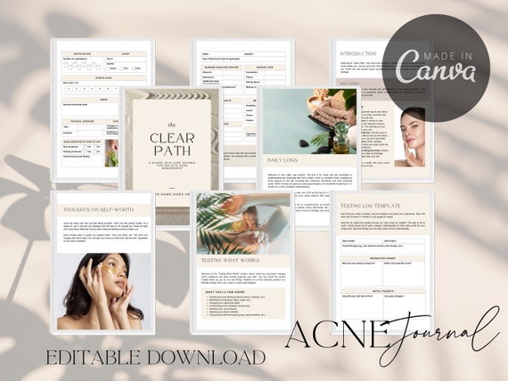 Daily Skin & Acne Journal. Self Healing, Holistic Management