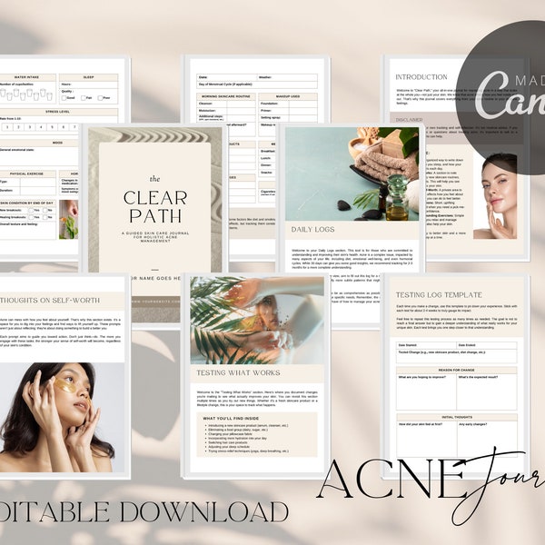 Journal quotidien de la peau et de l'acné. Auto-guérison, gestion holistique