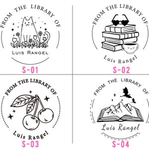 Carimbo de livro personalizado com relevo - Da Biblioteca de Carimbo de livro com relevo | Carimbo personalizado | Carimbo de biblioteca | Presente para amantes de livros Ex Libris