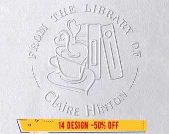 Personalized Book Embosser - Custom Embosser -  Book Stamp -  From The Library Of  Library Stamp - Read It Love It