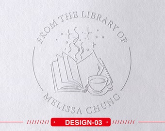 Personalized Book  Embosser, Book Stamp, Custom Embosser , Library Embosser, Ex Libris Book Stamp,Great Book Lover Gift