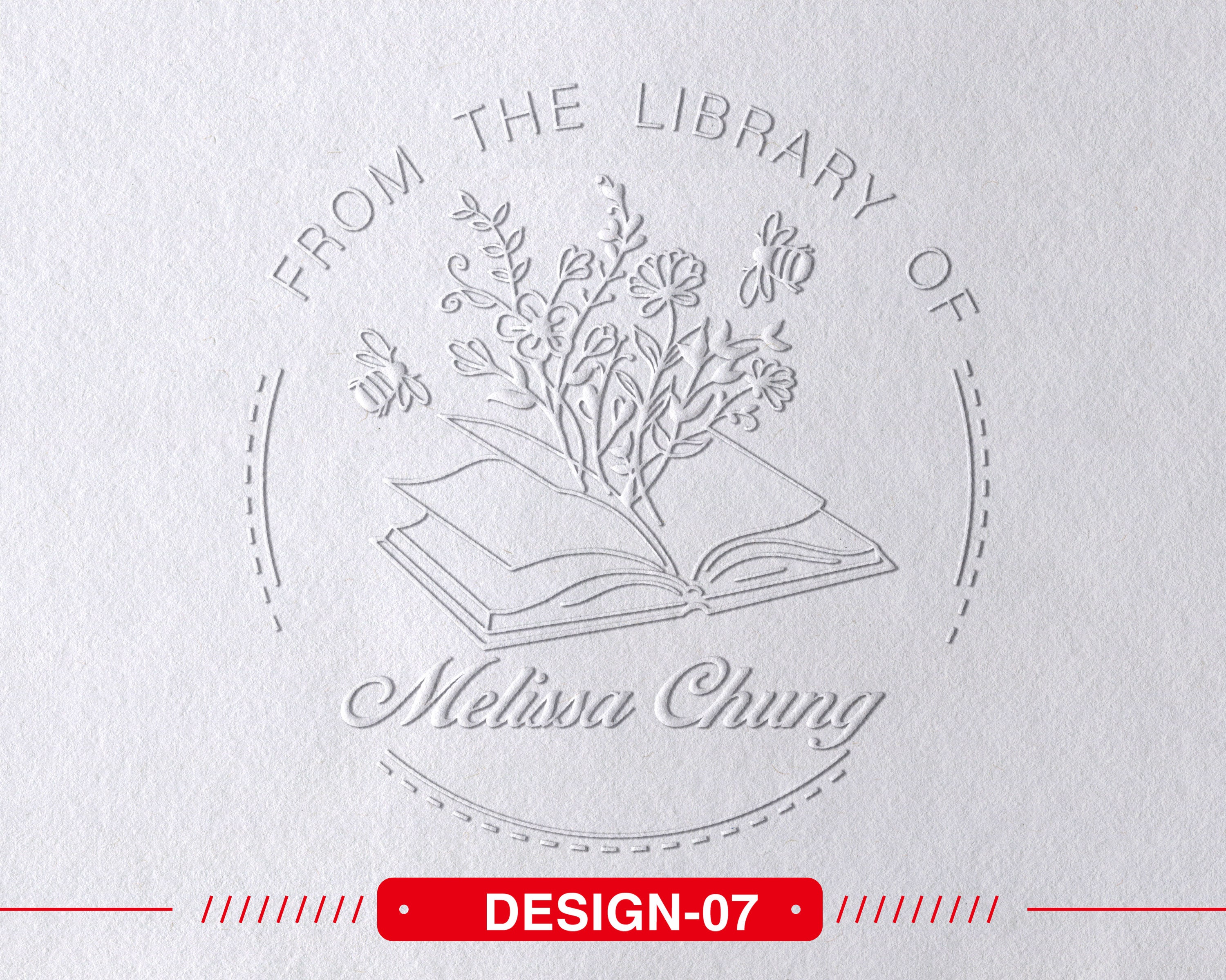 Book Stack Stamp, a 5-Book Bookish Rubber Stamp for your Reading