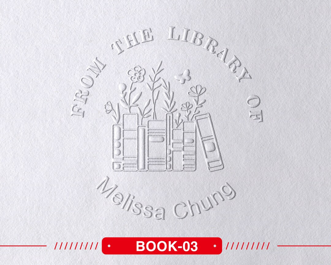 Personalized Book Embosser, Book Stamp, Custom Embosser , Library