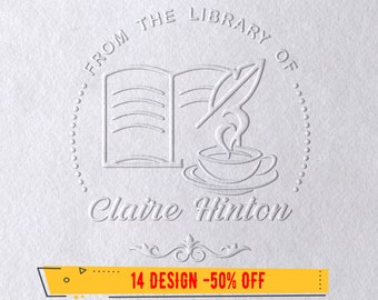Book Embosser Personalized, Custom From The Library Of  Book Stamp, Library Stamp Embosser, Embossing Stamp, Ex Libris Book Lover Gift