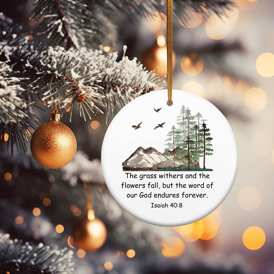 Bible Scripture Ornament Bible Verse Quote Ornament Etsy