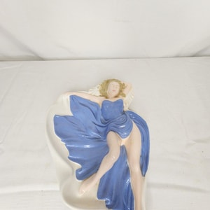 Vintage 50&#39;s Pinup Girl Trinket Dish Ashtray Holland Mold