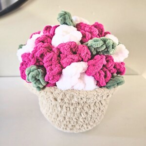 Handmade Crochet Potted Flowers, Plush Floral Arrangement, Amigurumi Flower Decor, Nursery Decoration, Unique Gift, Home Decor