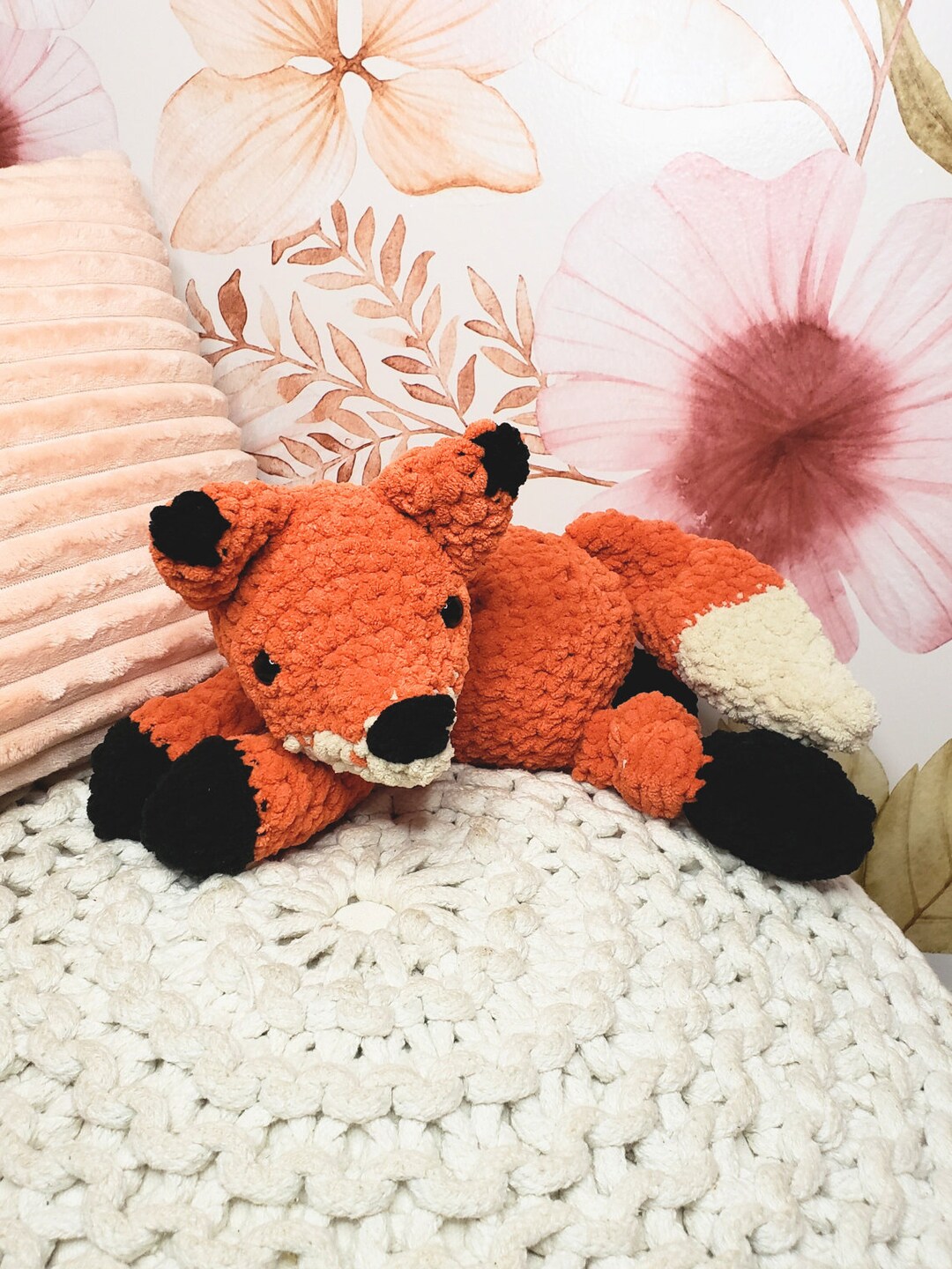 Crochet Fox Plushie - Handmade Amigurumi Fox Stuffed Animal - Woodland ...