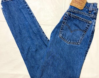Jeans Levi's 512 vintage anni '90 da donna, taglia 9 MED, vita alta, vestibilità slim, affusolata, Made in USA