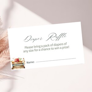 Een nieuw hoofdstuk begint | Luierloterij | Genderneutraal | Verhalenboek babyshower bewerkbare sjablonen | Direct downloaden. D26.1c