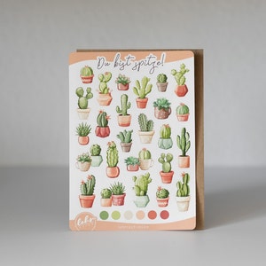 Du bist spitze! | Cactus Sticker Sheet