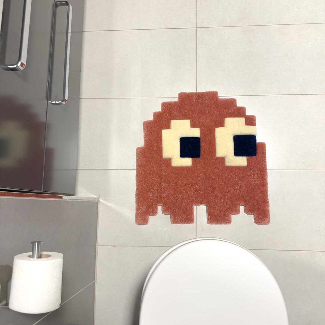 8 Bit Rug Retro Pixel Ghost Tufted Rug, 8-bit Gaming Room Floor Decor - Etsy